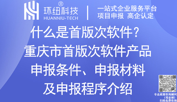 重慶首版次軟件申報(bào)