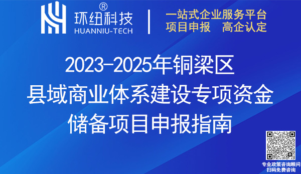 2023-2025年銅梁區(qū)縣域商業(yè)體系建設(shè)專項資金儲備項目申報指南